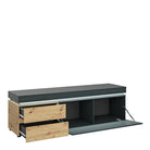 Luci 1 Door 2 Drawer 180 cm TV Unit (including LED lighting) in Platinum and Oak - Price Crash Furniture