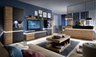 Luci 1 Door 2 Drawer 180 cm TV Unit (including LED lighting) in Platinum and Oak - Price Crash Furniture