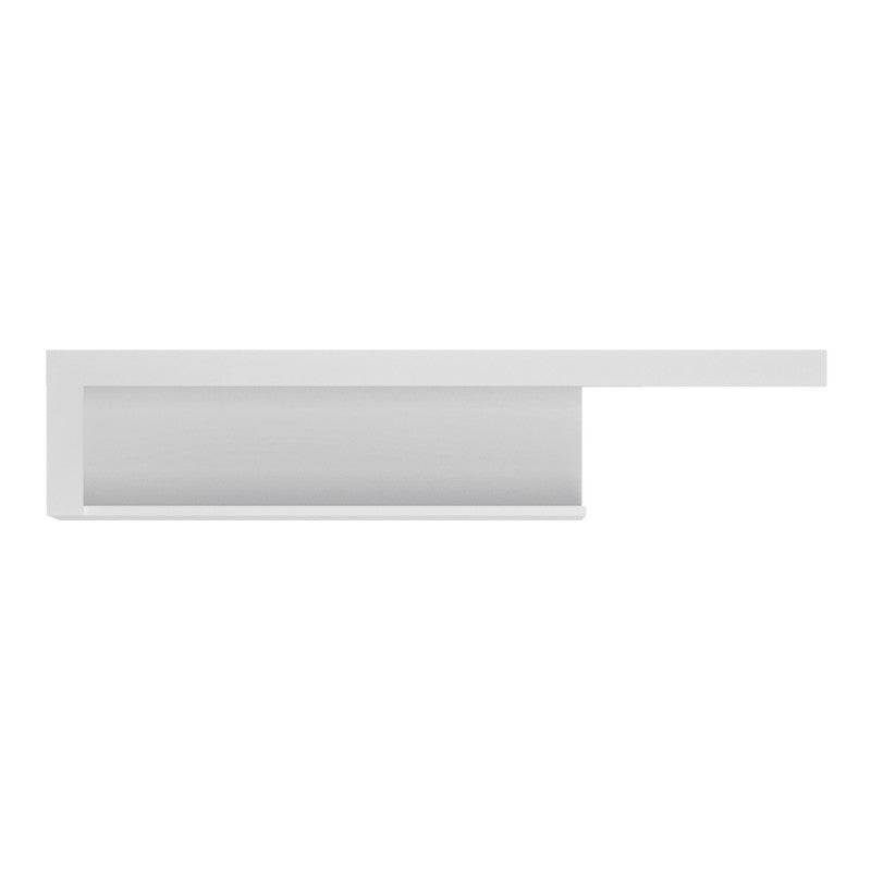 Lyon 130cm Wall Shelf in White High Gloss - Price Crash Furniture