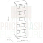 Lyon Bookcase (LH) in White High Gloss - Price Crash Furniture