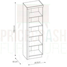 Lyon Bookcase (RH) in White High Gloss - Price Crash Furniture