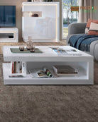 Lyon Designer Coffee Table in White High Gloss - Price Crash Furniture