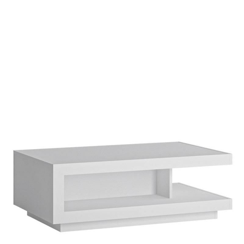 Lyon Designer Coffee Table in White High Gloss - Price Crash Furniture