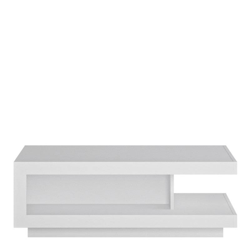 Lyon Designer Coffee Table in White High Gloss - Price Crash Furniture