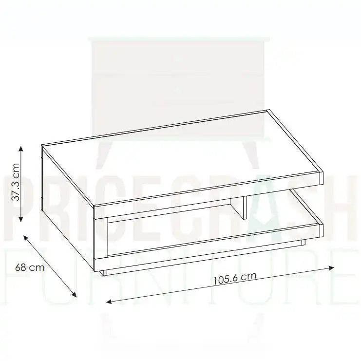 Lyon Designer Coffee Table in White High Gloss - Price Crash Furniture