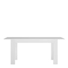 Lyon Medium Extending Dining Table 140/180 cm in White High Gloss - Price Crash Furniture