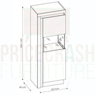 Lyon Tall Narrow Display Cabinet (LHD) (including LED lighting) in White High Gloss - Price Crash Furniture