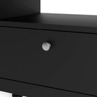 Madrid Large 3 Drawer Shaker Style TV Cabinet in Matt Black - Price Crash Furniture