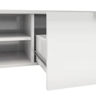 Match TV Unit 1 Drawers 2 Shelf In White High Gloss - Price Crash Furniture