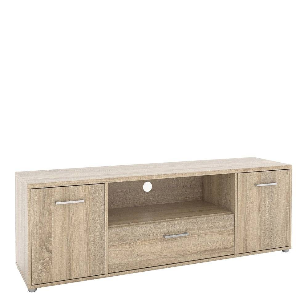 Match TV Unit 3 Drawers 1 Shelf In Oak - Price Crash Furniture