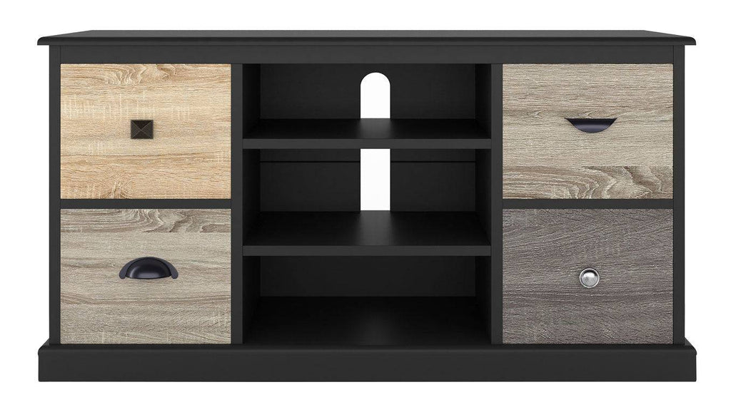 Mercer Small TV Stand for up to 50 inch TVs in Black by Dorel - Price Crash Furniture