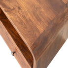 Mini Chestnut Curved Media Unit by Artisan Furniture - Price Crash Furniture