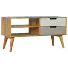 Nordic Style Media Unit With 2 Drawers - Price Crash Furniture