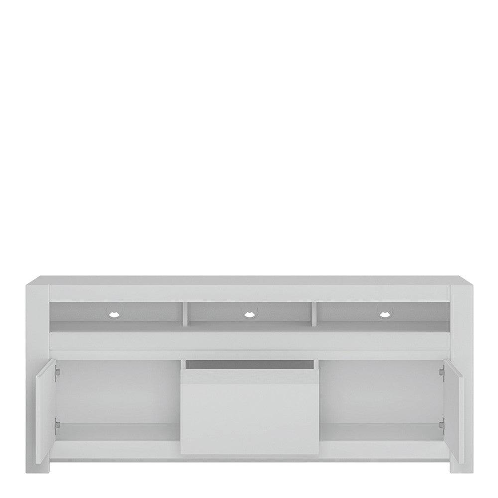 Novi 2 Door 1 Drawer TV Cabinet In Alpine White - Price Crash Furniture