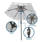 Novogratz Connie Outdoor Tilting Parasol Umbrella in Grey - Price Crash Furniture