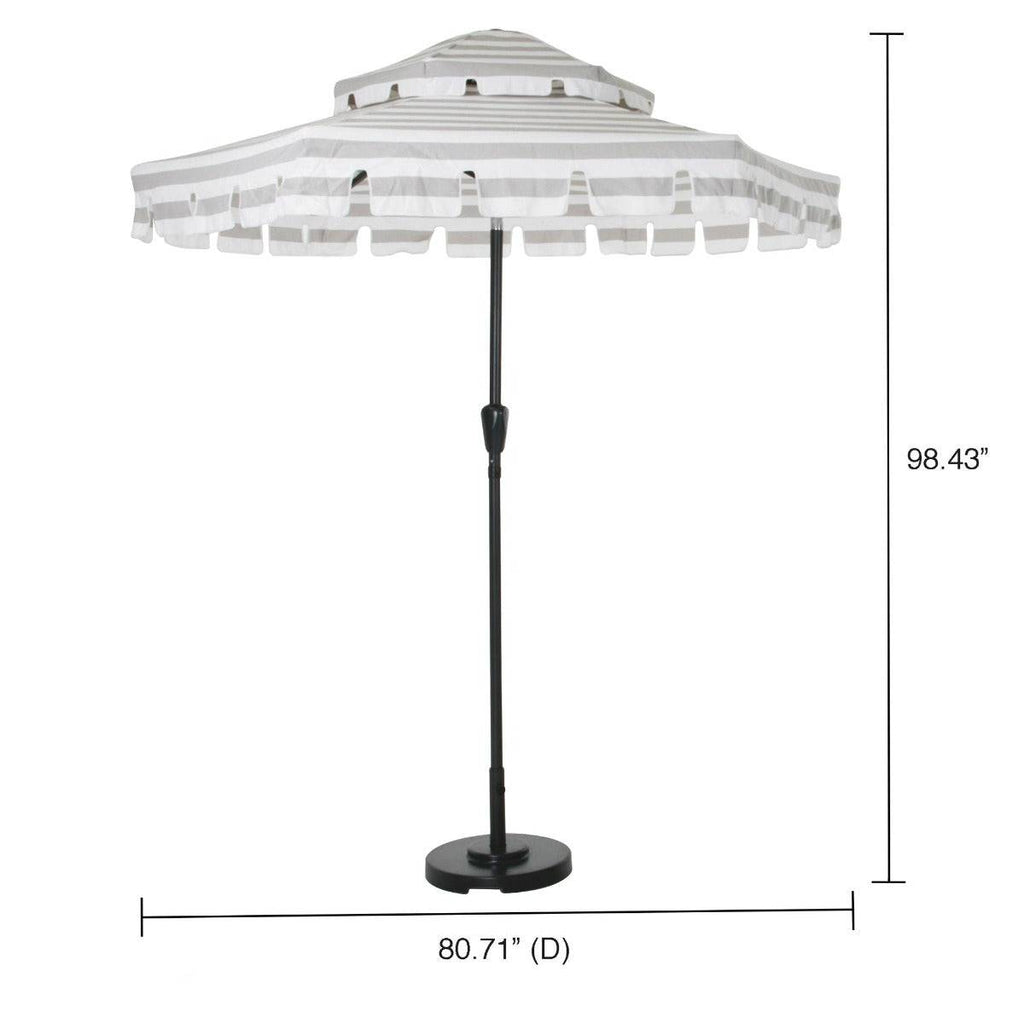 Novogratz Connie Outdoor Tilting Parasol Umbrella in Grey - Price Crash Furniture