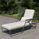 Novogratz Connie Sun Lounger Bed with Rain Cover in Grey - Price Crash Furniture