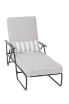 Novogratz Connie Sun Lounger Bed with Rain Cover in Grey - Price Crash Furniture