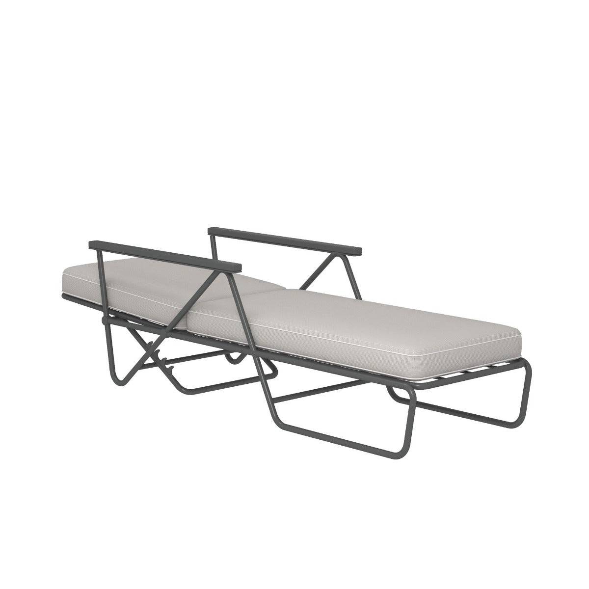 Novogratz Connie Sun Lounger Bed with Rain Cover in Grey - Price Crash Furniture