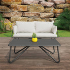 Novogratz Teddi 2 Piece Outdoor Sofa Set with Rain Covers in Grey - Price Crash Furniture