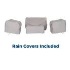 Novogratz Teddi 4 Piece Outdoor Patio Set with Rain Covers in Grey - Price Crash Furniture