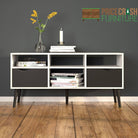 Oslo Sideboard - Small - 1 Drawer 2 Doors In White And Oak - Price Crash Furniture