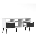 Oslo Sideboard - Small - 1 Drawer 2 Doors In White And Oak - Price Crash Furniture