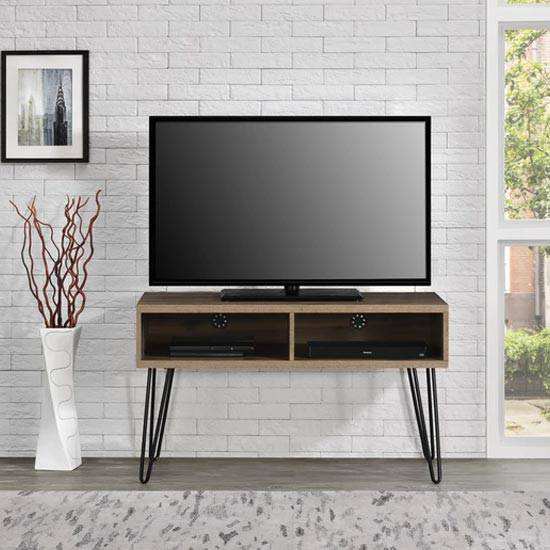 Owen Retro TV Stand In Walnut Wood by Dorel - Price Crash Furniture