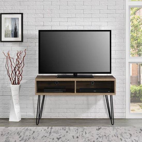 Owen Retro TV Stand In Walnut Wood by Dorel - Price Crash Furniture