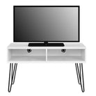 Owen Retro TV Stand In White Wood by Dorel - Price Crash Furniture