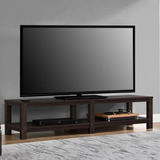 Parsons Wooden Large TV Stand In Espresso by Dorel - Price Crash Furniture