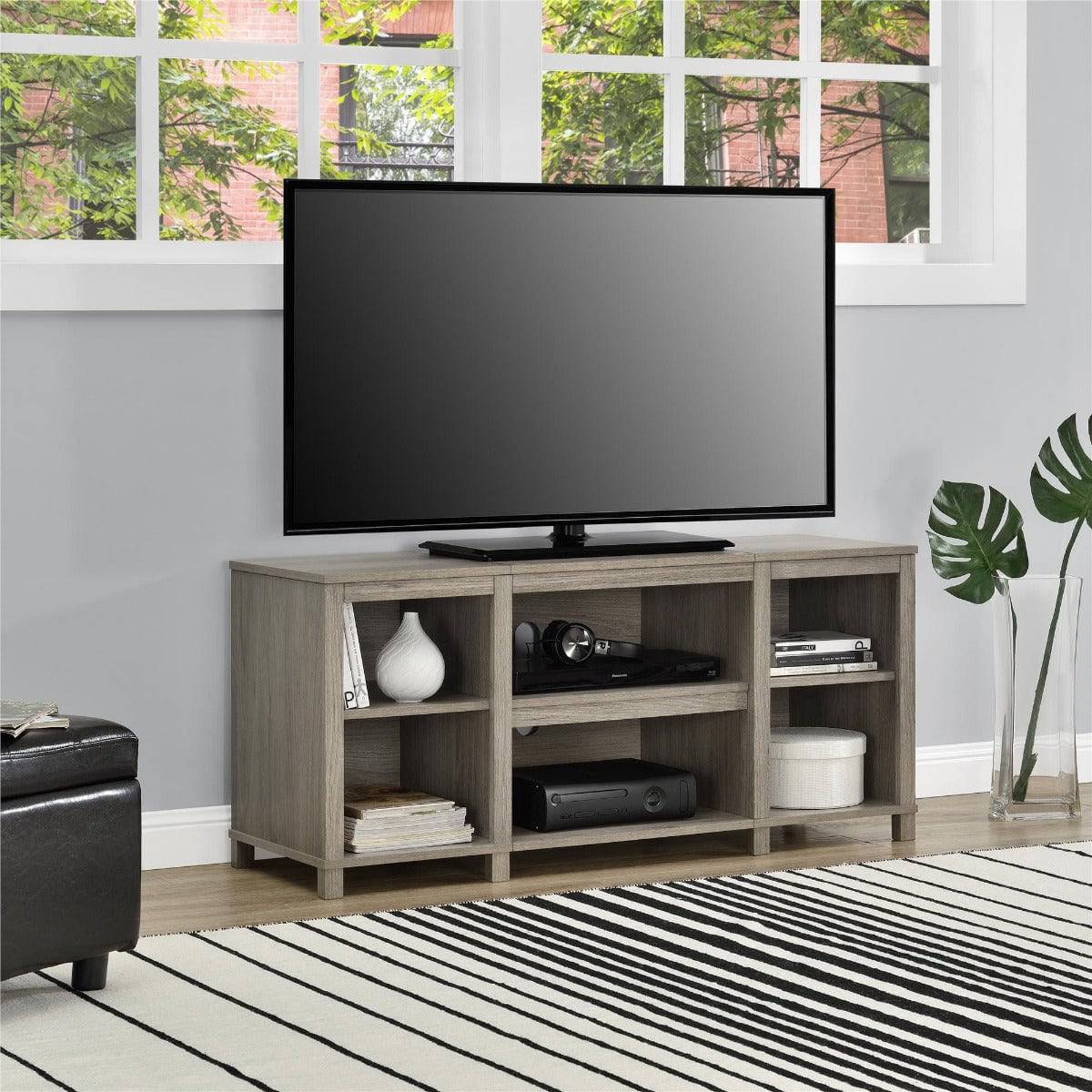 Parsons Wooden Small TV Stand in Rustic Oak by Dorel - Price Crash Furniture