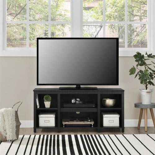 Parsons Wooden Small TV Stand in True Black by Dorel - Price Crash Furniture