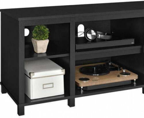 Parsons Wooden Small TV Stand in True Black by Dorel - Price Crash Furniture