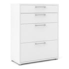 Prima Drawer Unit with 2 Drawers + 2 File Drawers in White - Price Crash Furniture