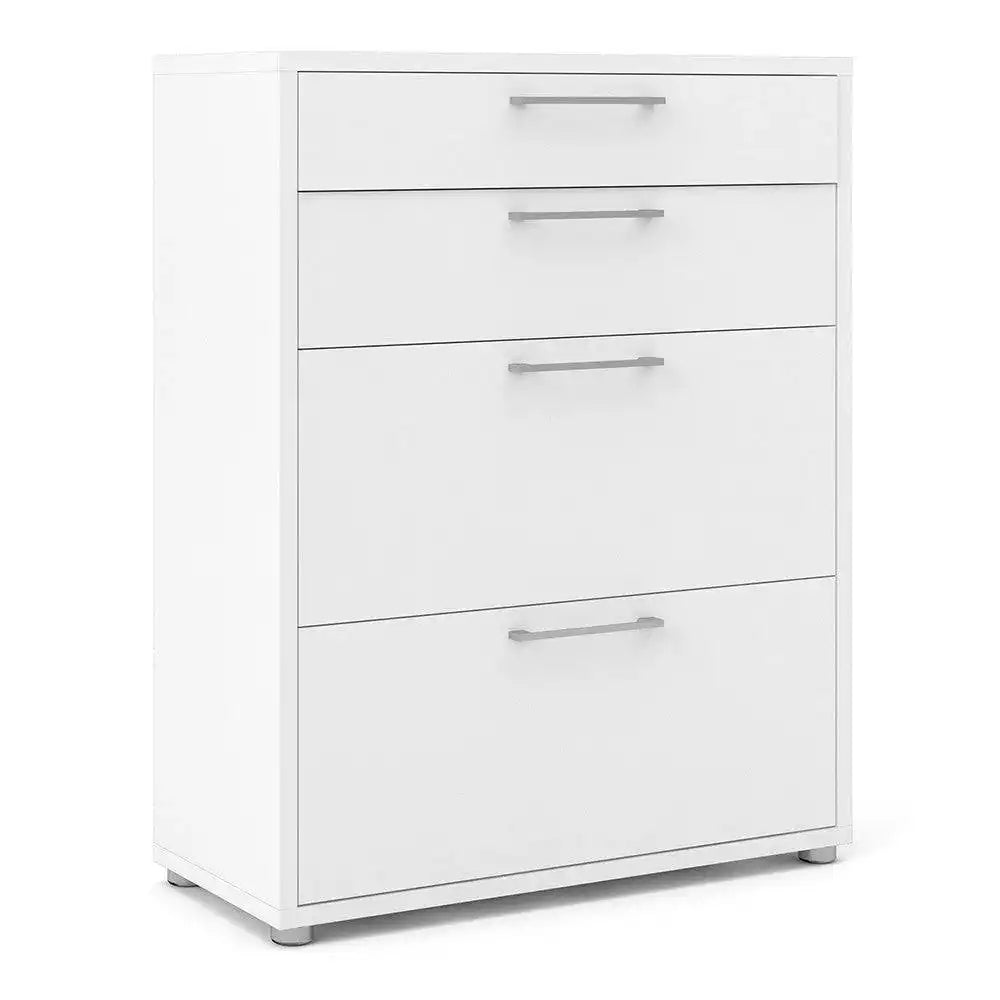 Prima Drawer Unit with 2 Drawers + 2 File Drawers in White - Price Crash Furniture