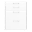 Prima Drawer Unit with 2 Drawers + 2 File Drawers in White - Price Crash Furniture