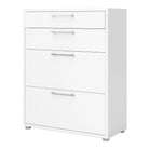 Prima Drawer Unit with 2 Drawers + 2 File Drawers in White - Price Crash Furniture