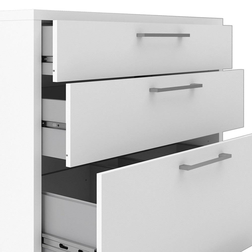 Prima Drawer Unit with 2 Drawers + 2 File Drawers in White - Price Crash Furniture