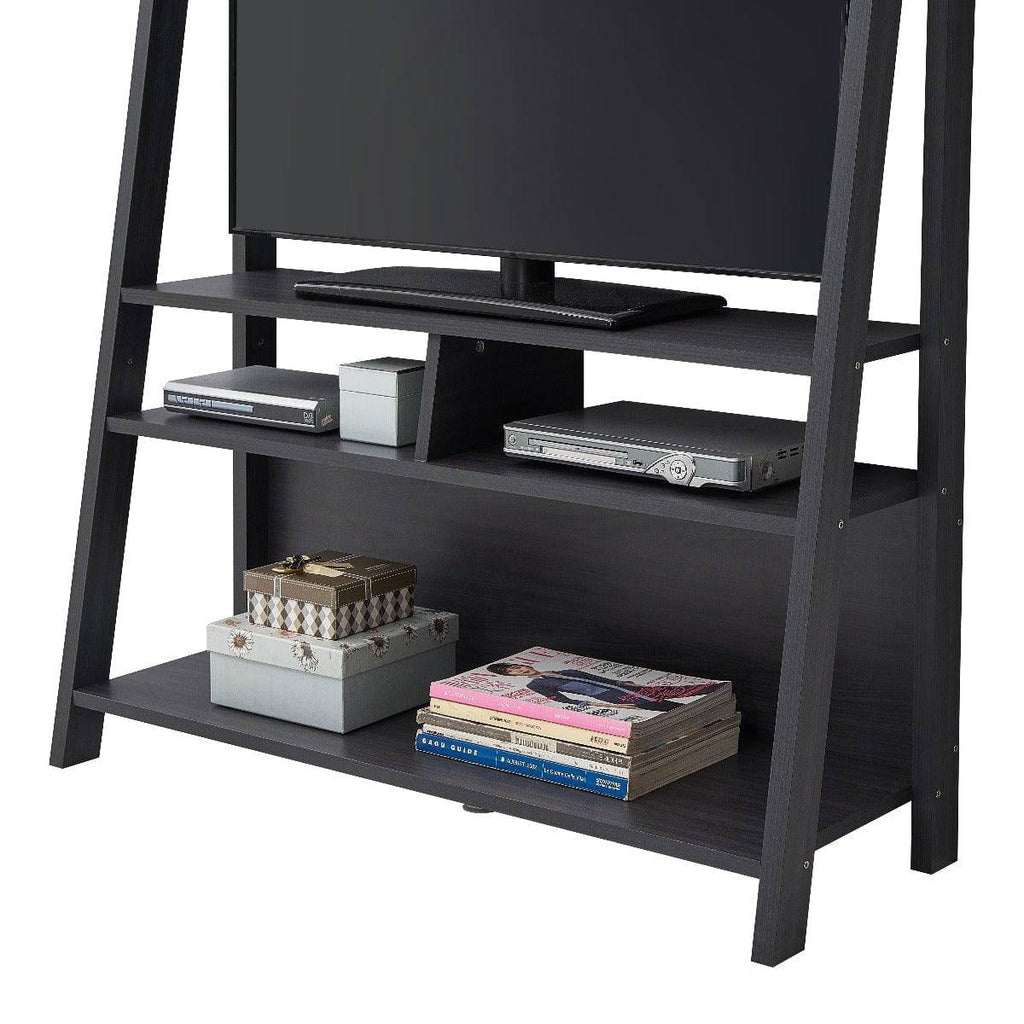 Riva Ladder TV Unit Stand in Black by TAD - Price Crash Furniture
