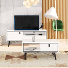 Ry TV Unit 1 Door + 1 Drawer in Matt White - Price Crash Furniture