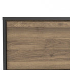 Ry TV Unit with 1 Door + 1 Drawer in Matt Black and Walnut - Price Crash Furniture