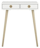 Steens Softline White Retro Style 114cm 2 Drawer Desk / Dressing Table - Price Crash Furniture