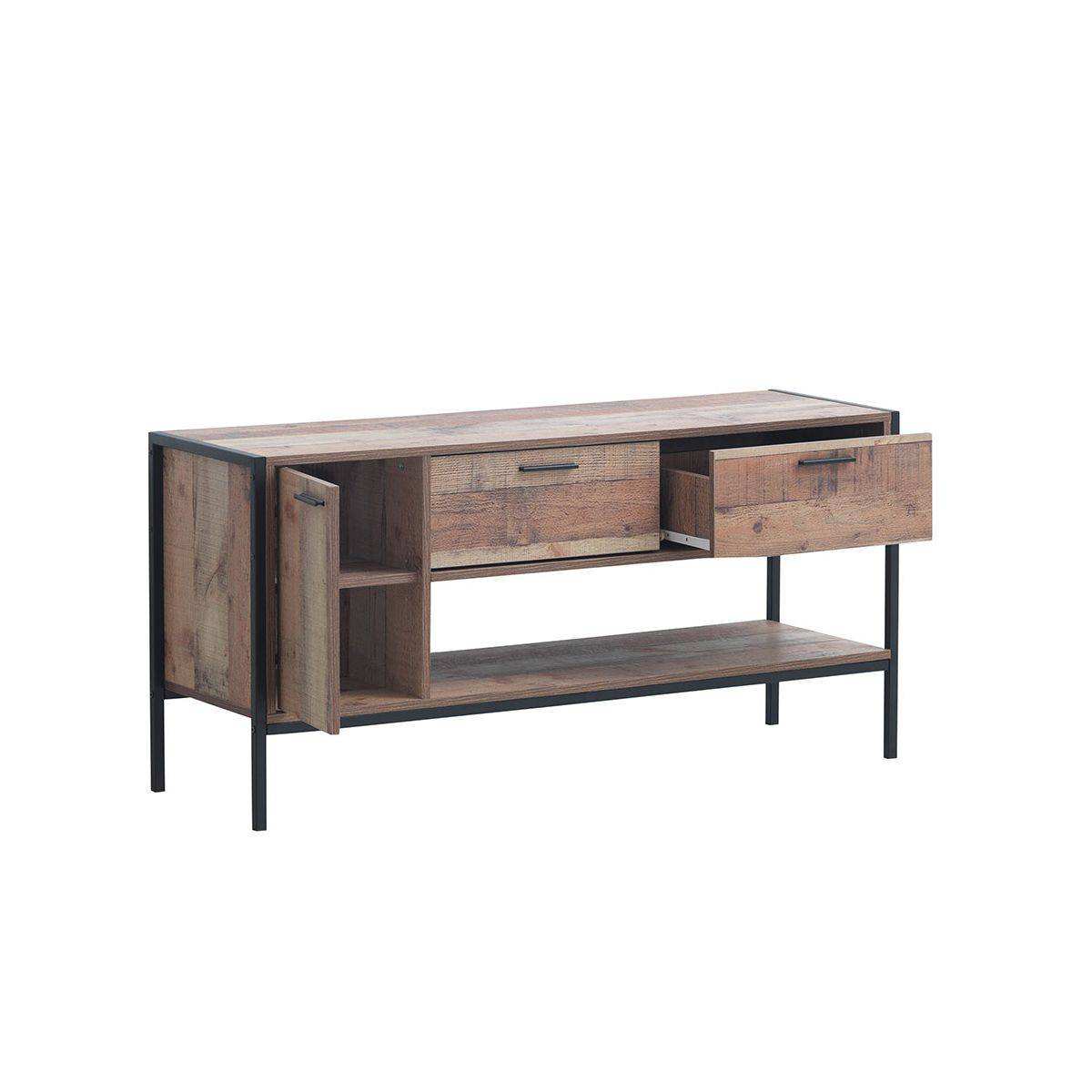 Stretton TV Cabinet Stand with 1 Door and 2 Drawers by TAD - Price Crash Furniture