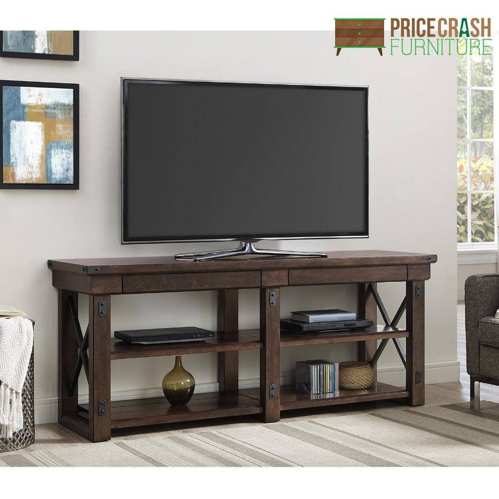 Wildwood Rustic 65" TV Stand in Espresso by Dorel - Price Crash Furniture