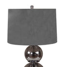 Shamrock Metallic Glass Lamp With Velvet Shade - Price Crash Furniture