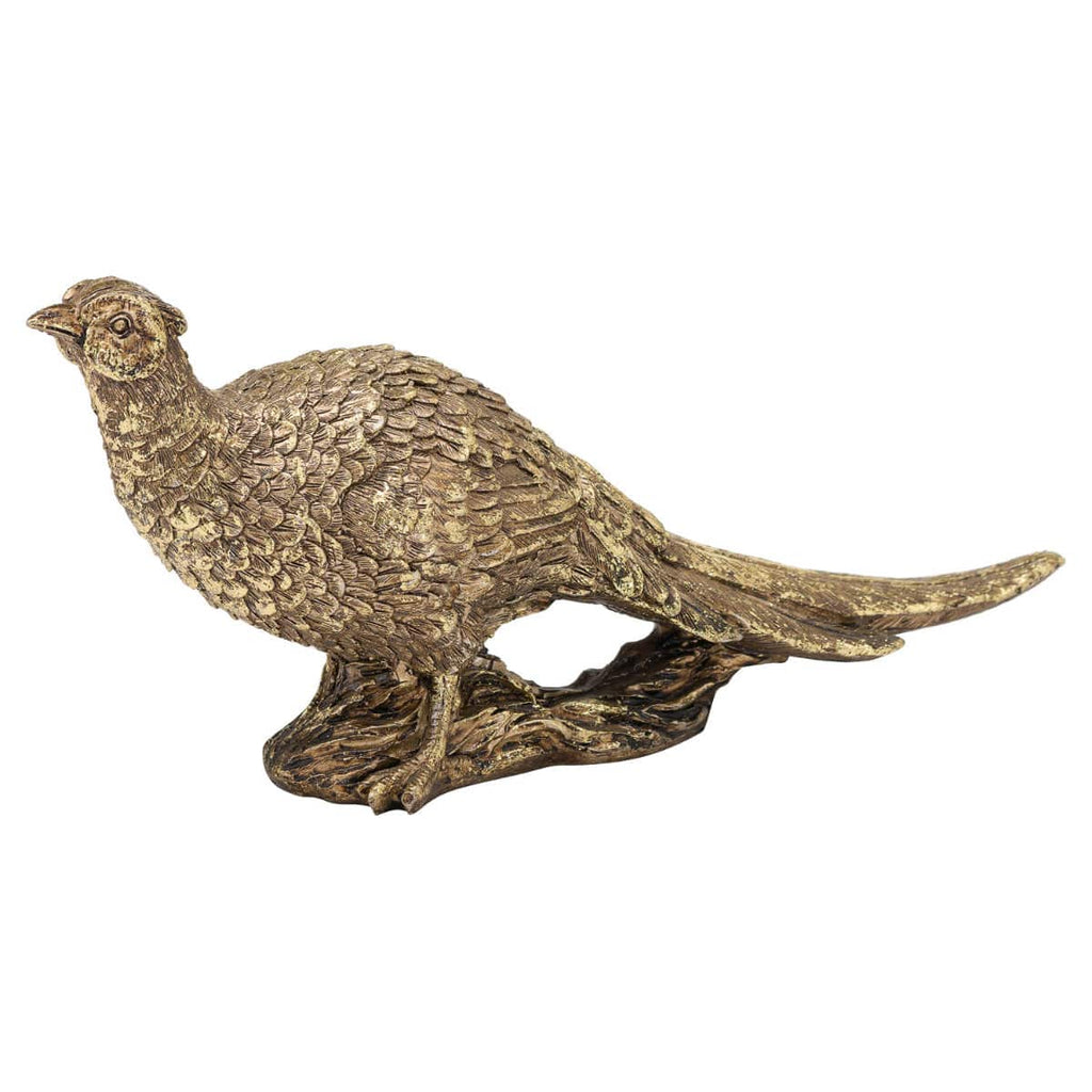 Antique Gold Pheasant Ornament - Price Crash Furniture