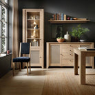 Cestino 2 Door 4 Drawer Sideboard In Jackson Hickory Oak And Rattan Effect - Price Crash Furniture