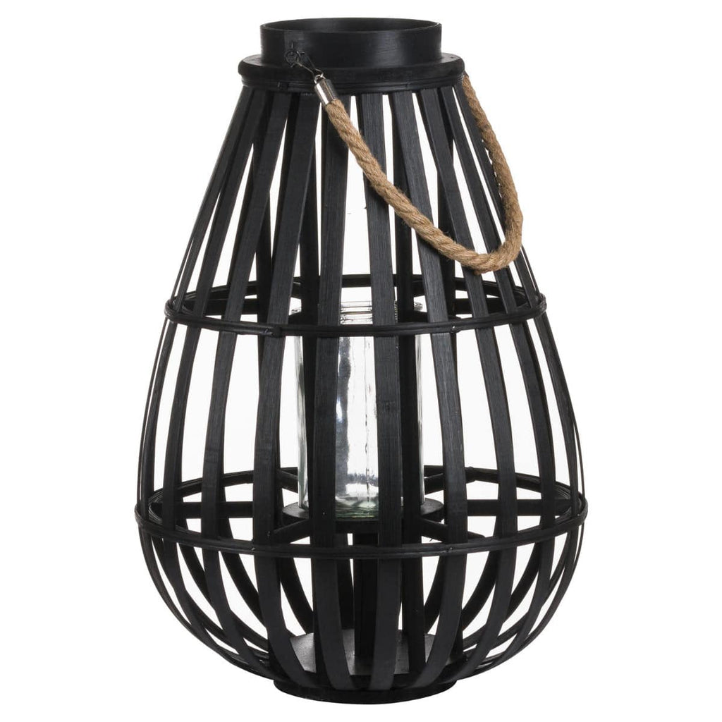 Domed Wicker Lantern With Rope Detail - Price Crash Furniture