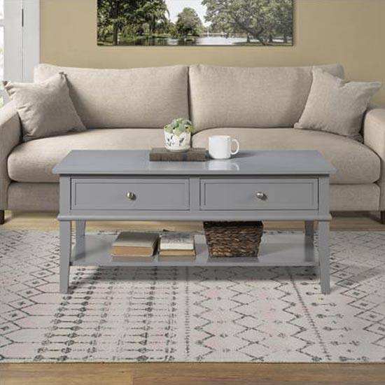 Franklin Wooden Coffee Table in Grey by Dorel - Price Crash Furniture